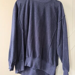 Aerie Heathered Navy Crewneck Sweatshirt